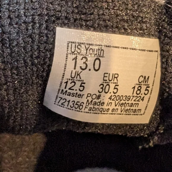 Vans Kids Black and White High-Top Sneakers - Picture 6 of 9